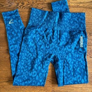 Gymshark Adapt Animal Leggings - Blue Leopard